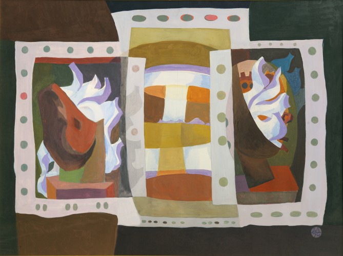Bouquet, 1974, Paper, tempera, 63,5х84
